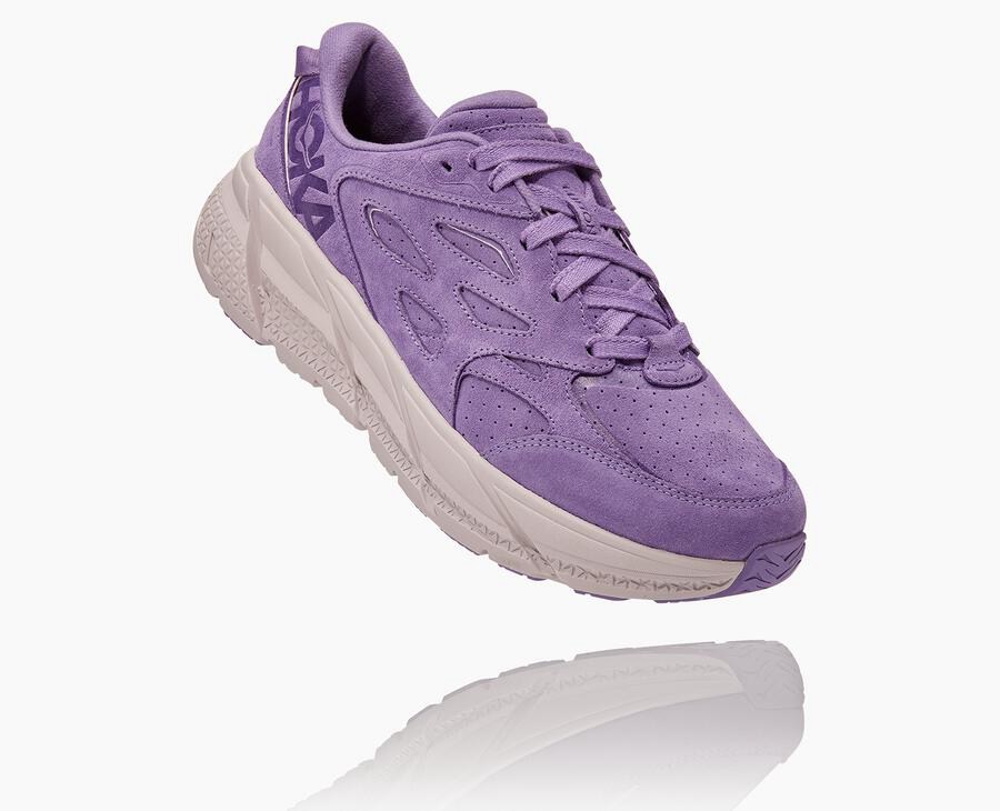 Hoka Australia One One Clifton L Suede - Womens Walking Shoes Purple - XKUHO-3912